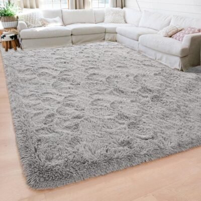 Soft Fluffy Area Rug Modern Shaggy Bedroom Rugs - Home Decor